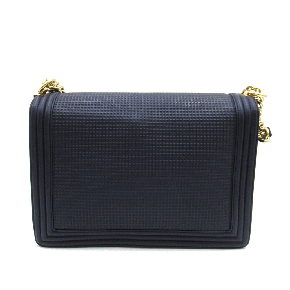 Chanel Red Shoulder Bag Boy  Chain Blue